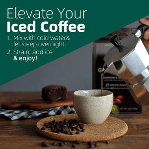 QINSHANTANG Etiqueta Privada medio tostado granos de café <span class=keywords><strong>colombiano</strong></span> Reishi cola de pavo Lions Mane Mix Black Mushroom Ground Coffee - Product Image 4