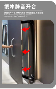 Charnière de porte de bus en alliage d'aluminium robuste pour armoires de cuisine, charnière coulissante moderne avec amortisseur et installation facile - Product Image 2