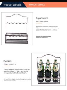6-<b>Pack</b> Beer Carrier Beer Beverage Delivery Holder Stainless Steel Beer Basket - Product Image 3