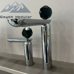 Wayon Matte Black Waterfall Bathroom Basin Faucet Modern Single Handle Low <strong>Top</strong> Mixer <strong>Tap</strong> - Product Image 6
