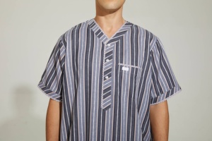 Thobe marroquí para hombres Ramadán Eid Ropa islámica Transpirable Antiarrugas Poliéster Manga corta Cuello redondo Hasta el tobillo Jubbah - Product Image 2
