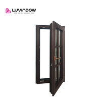 Fenêtre à battant basculante et pivotante en bois et aluminium composite de qualité supérieure, haute durabilité