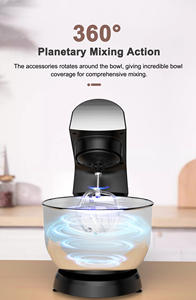 <span class=keywords><strong>Robot</strong></span> pâtissier de cuisine 4L 1500W, mélangeur planétaire manuel entièrement métallique avec certificat GS, boîtier en plastique, batteur sur socle pour gâteaux - Product Image 4