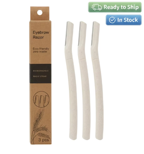 Herramienta de Dermaplaning Ecológica, Depiladora con Cuchillas de Acero Inoxidable, Depiladora de Cejas Biodegradable para <span class=keywords><strong>Mujer</strong></span>, Lista para Enviar - Product Image 5