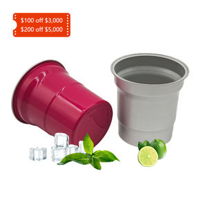Tasse à café légère, écologique, recyclable, pour le camping en plein air, personnalisable, réutilisable, en aluminium, jetable, pour la bière et le cola - Product Image 2