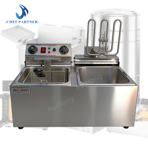 Friteuse Double Commerciale Ruihong 2025 Grande Capacité 22L/26L/32L pour Frites Belges et Pommes de Terre avec Minuteur Thermostat en Acier Inoxydable 3KW – Nouveauté et Meilleure Vente - Product Image 3