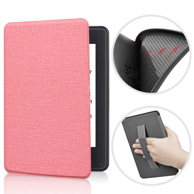 Leather Magnetic Smart Cases for Kindle Paperwhite12th & Colorsoft 2024 (7 Inch) Hand Straps with Back TPU Soft Cover