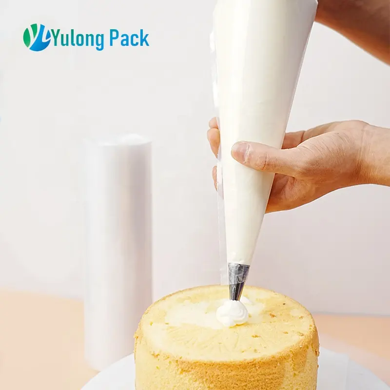 24 Inch Food-grade Transparent Big Capacity Piping Bag In Roll Package Manufacture Disposable Pastry Bag Roll