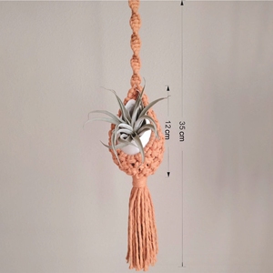 Panier suspendu <span class=keywords><strong>en</strong></span> <span class=keywords><strong>corde</strong></span> de coton tissé à la main de style ananas, <span class=keywords><strong>pot</strong></span> de fleurs suspendu, <span class=keywords><strong>porte</strong></span>-plante suspendu - Product Image 6
