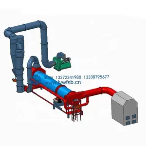 Secador automático de fabricante chinês, adequado para processamento de escória de carvão e areia de escória, secador rotativo industrial