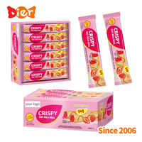 OEM Vente en gros Marque privée personnalisée Collation halal Biscuits croustillants Bâton de triangle Cacao Coin croustillant Biscuits saveur fraise