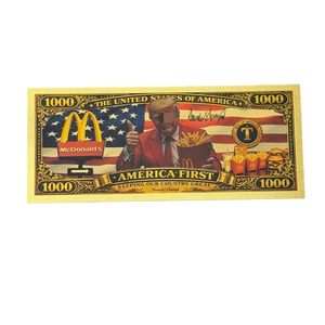 Billet de banque America Mc Tru 2026 plaqué or 24 carats pour cadeaux - Product Image 2