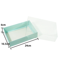 Boîte cadeau pliable biodégradable 24x16.5x6cm rose bleu pour biscuits chocolat gâteau bonbons emballage recyclable boîte de vente au détail