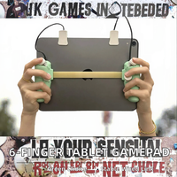 Manette de jeu mobile filaire 3D imprimée en DIY, écologique, pour tablette PC, avec joystick à six doigts et gâchettes de jeu réglables