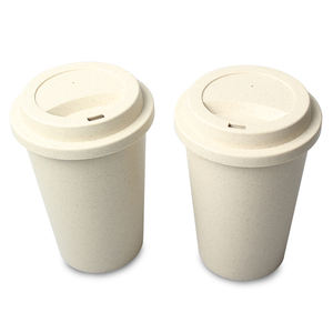 Tazas de Café Biodegradables de Paja de Trigo de 16 oz, Tazas Reutilizables para Llevar con Tapa, Hechas en Vietnam - Product Image 3