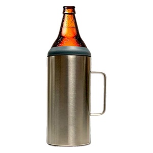 40oz <b>Beer</b> Bottle Holder Stainless Steel Insulated Can Cooler Holder with Handle Portacaguamon 1.2 Lts Porta Caguama - Product Image 1