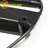 Rejilla Delantera de Fibra de Carbono Seca para BMW G80 G81 M3 G82 G83 M4, Estilo V, Marco de Rejilla Central Doble para Parachoques Delantero