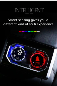 Logo personalizzato LED portabicchieri per auto tappetino USB ricarica impermeabile luce up sottobicchiere per decorazione d'interni accessori per auto - Product Image 6
