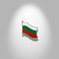 GREPAS GIFTS Épinglette drapeau de la Bulgarie de 1 pouce, épinglette patriotique pour chapeau
