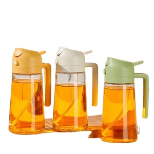 Distributeur et pulvérisateur d'huile d'olive 2-en-1 personnalisé - Bouteille pulvérisatrice de cuisine de 16 oz avec brosse pour la cuisson et le barbecue - Product Image 2