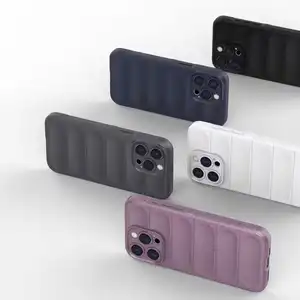 Groothandel Goede Prijs Donsjack Telefoonhoesjes Puffer Telefoonhoesjes Voor Telefoon 15 14 Plus 13 12 Pro 8