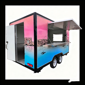 Chariot mobile de crème glacée commercial célèbre sur Internet avec logo personnalisé et position de fenêtre adaptée pour le marché nocturne - Product Image 2