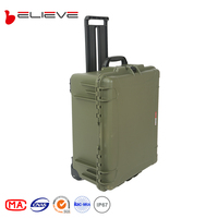 Étui rigide en plastique vert militaire OEM personnalisable pour le transport et la protection des outils