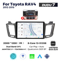 DUDUAUTO Convient pour Toyota RAV4 2012-2018, écran multimédia de voiture Android modifié, navigation Bluetooth, Car-play, écran de recul