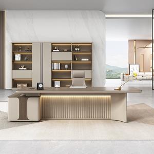 Mingya โต๊ะทำงานแบบโมเดิร์น2.2ม. พร้อมตู้เก็บของ - Product Image 2