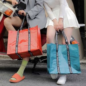 Sac fourre-tout de grande capacité, imperméable, personnalisé, en PP tissé, sac à bandoulière pour femmes, sac de shopping - Product Image 3