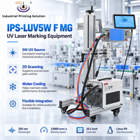 Imprimante laser UV IPS-LUV5W F MG pour codes-barres, machine de marquage laser pour codes QR avec contrôleur 10,1 pouces