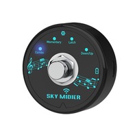 Pedal de Efectos MIDI Inalámbrico Portátil Recargable BT, Mini Controlador MIDI, Controlador de Efectos de Software, Controlador MIDI USB