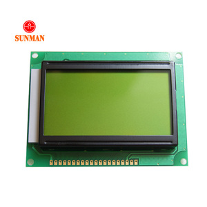 93x70 Kích thước STN Vàng Màn hình màu xanh lá cây 20 pin <span class=keywords><strong>ks0108</strong></span> <span class=keywords><strong>128x64</strong></span> 128*64 12864 dotmatrix Dot đồ họa <span class=keywords><strong>LCD</strong></span> hiển thị <span class=keywords><strong>Module</strong></span> - Product Image 2