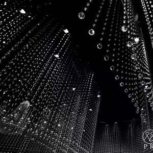 Tenda di perline di cristallo <span class=keywords><strong>da</strong></span> sposa 1 metri di lunghezza posizionamento bead Wedding <span class=keywords><strong>sala</strong></span> decorazione del soffitto - Product Image 5