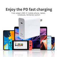 Cargador Rápido USB-C PD de 65W Nuevo de Fábrica, Cable Tipo C con Enchufe US/EU/UK para Adaptador de Corriente de Portátil para MacBook, Dell, Lenovo, Huawei, HP