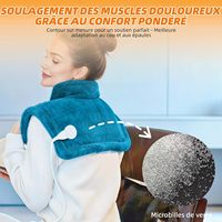 Couverture chauffante pour les épaules à température réglable, arrêt automatique programmé, châle chauffant thermique doux