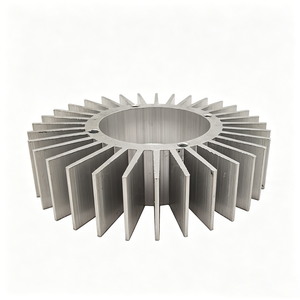 Custom Extruded Aluminum Sunflower Heat Sink Round Radial Fin Heatsink for <b>LED</b> <b>Lighting</b> & Industrial Cooling - Product Image 3