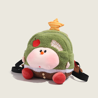 Sac à dos en peluche personnalisé en forme de pomme, sac créatif pour enfants, sac à dos mignon en peluche