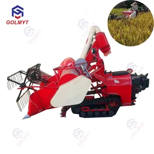 Factory Supply Mini Rijst Combineren Graan Harvester Met Crawler