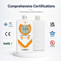 Registrador de Datos de Temperatura y Humedad USB, Plug and Play, Mini Registrador Portátil para Taller, Cadena de Frío y Logística
