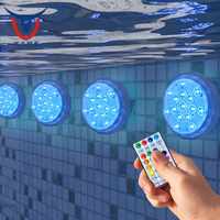 Lp68 Mangkuk Isap Tahan Air 18 Jenis Fungsi, Lampu Kolam Renang RGB16 Warna, Lampu Bawah Air 15 Led