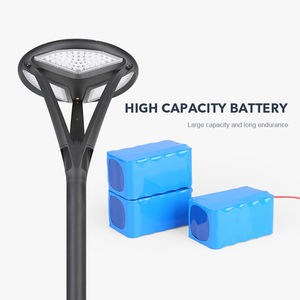 Lampes solaires LED de jardin à poteau, super lumineuses, étanches, en aluminium moulé sous pression, à commande lumineuse, 50 W, SMD, IP65 - Product Image 3