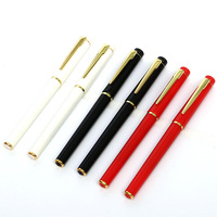 Pulpen Gel Merah 0.5mm Berkualitas Tinggi dengan Logo Kustom untuk Hadiah Perusahaan, Ujung Baja Tahan Karat, Harga Grosir