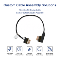 Câble d'assemblage d'écran LCD personnalisé ICape 40 broches EDP pas de 0,5 mm 5,4 Gbit/s pour moniteur d'ordinateur portable PC tout-en-un OEM ODM