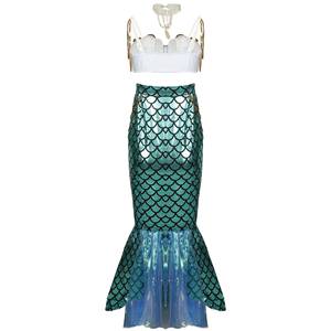 Costumes de mascarade sexy pour adultes, tenue de cosplay sirène, jupes et soutien-gorge pour soirées d'Halloween et jeux de rôle en boîte de nuit - Product Image 4