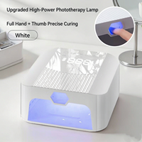 Lampe UV LED 2-en-1 pour ongles 2026, double couche, séchoir à gel pour une main ou une main entière, 4 minuteurs, capteur intelligent, en plastique JS01