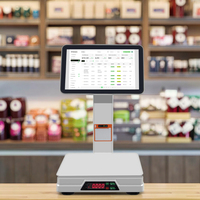 Ultra mince 15.6 pouces Win10/11/Android/Linux tout en un Pos Machine double écran caisse enregistreuse kiosques de paiement pesant POS