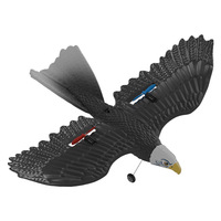 Avión de Juguete RC en Forma de Águila de 2.4GHz, de Resina Plástica, con Luces y Baterías, Alcance de 100m, Listo para Usar, para Niños