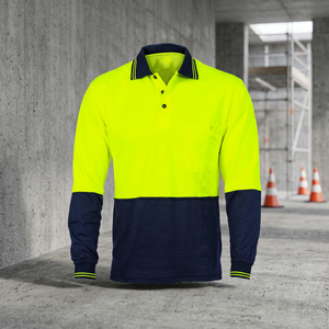 Camiseta Polo de Trabajo de Alta Visibilidad para Hombre, Transpirable, de Secado Rápido, Personalizada, de Poliéster, Manga Larga, Uniforme de Seguridad - Product Image 3