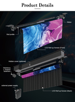 Nouvel Arrivage Écran LED Flexible Ultra-Mince pour Volet Roulant Intérieur, Affichage HD Pleine Couleur pour Location en Centre Commercial